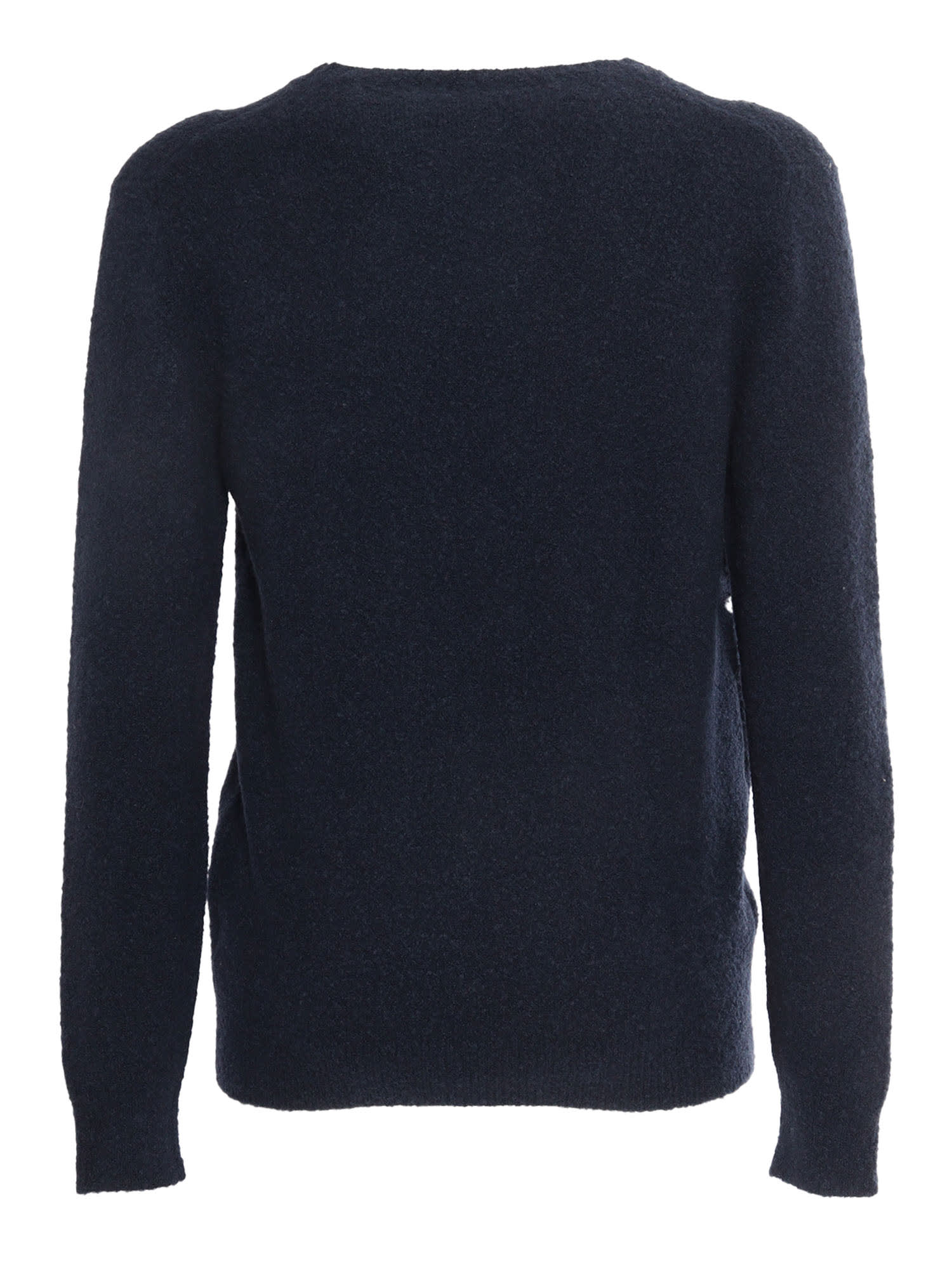 Shop Fedeli Crew-neck L/s Knitted Sweater Man In Blue