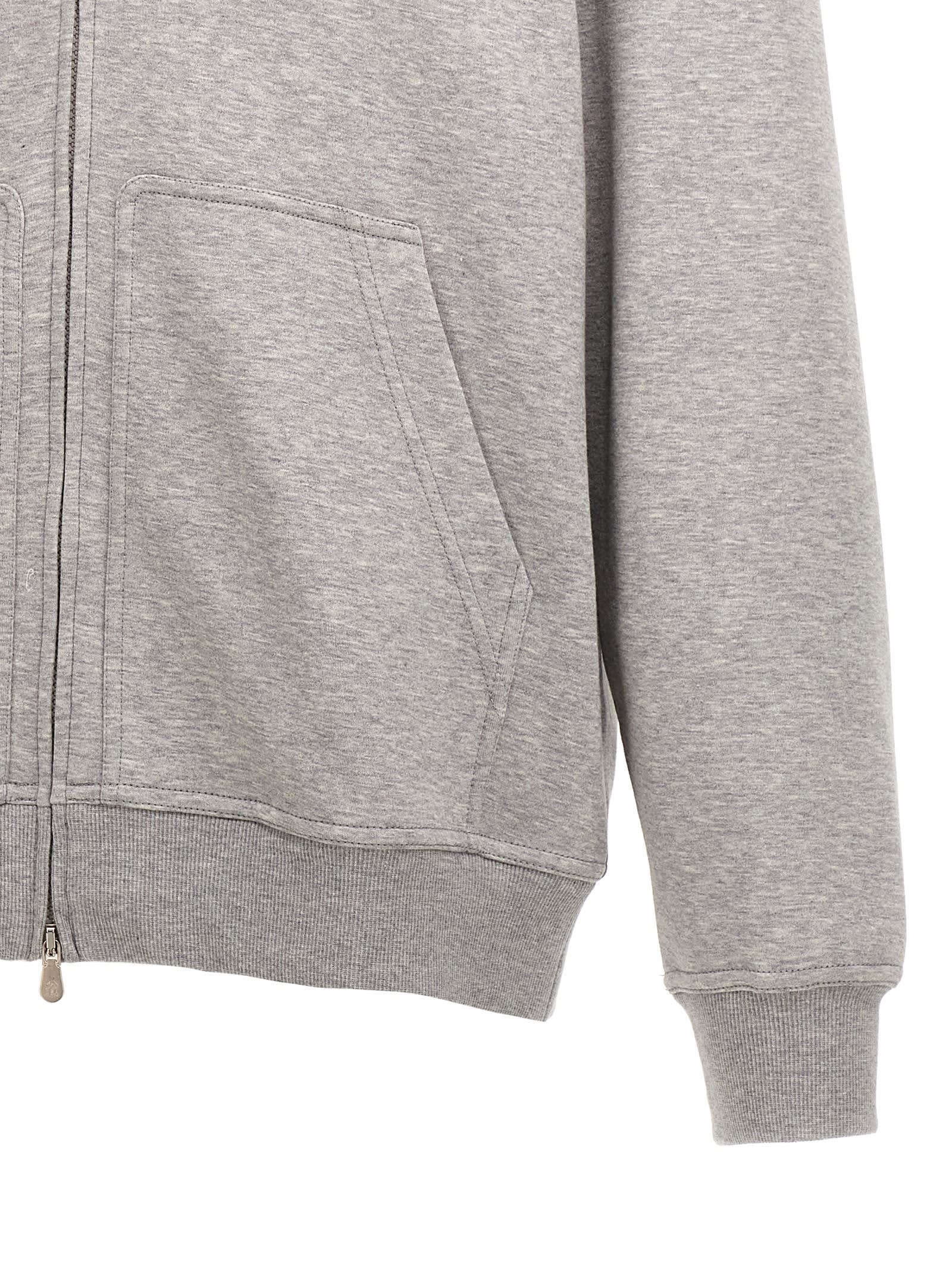 Shop Brunello Cucinelli Hoodie In Gray