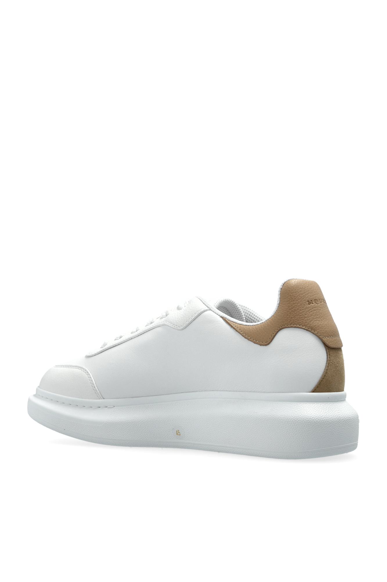 Alexander Mcqueen Oversized Leather Sneakers Rubber Sole In White