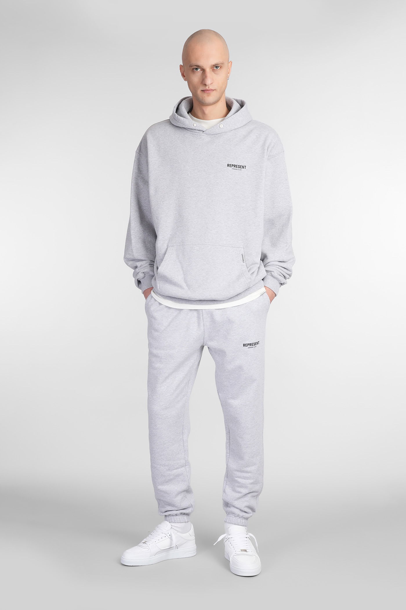 Represent Man Pants Light Grey Size Xl Cotton In Gray