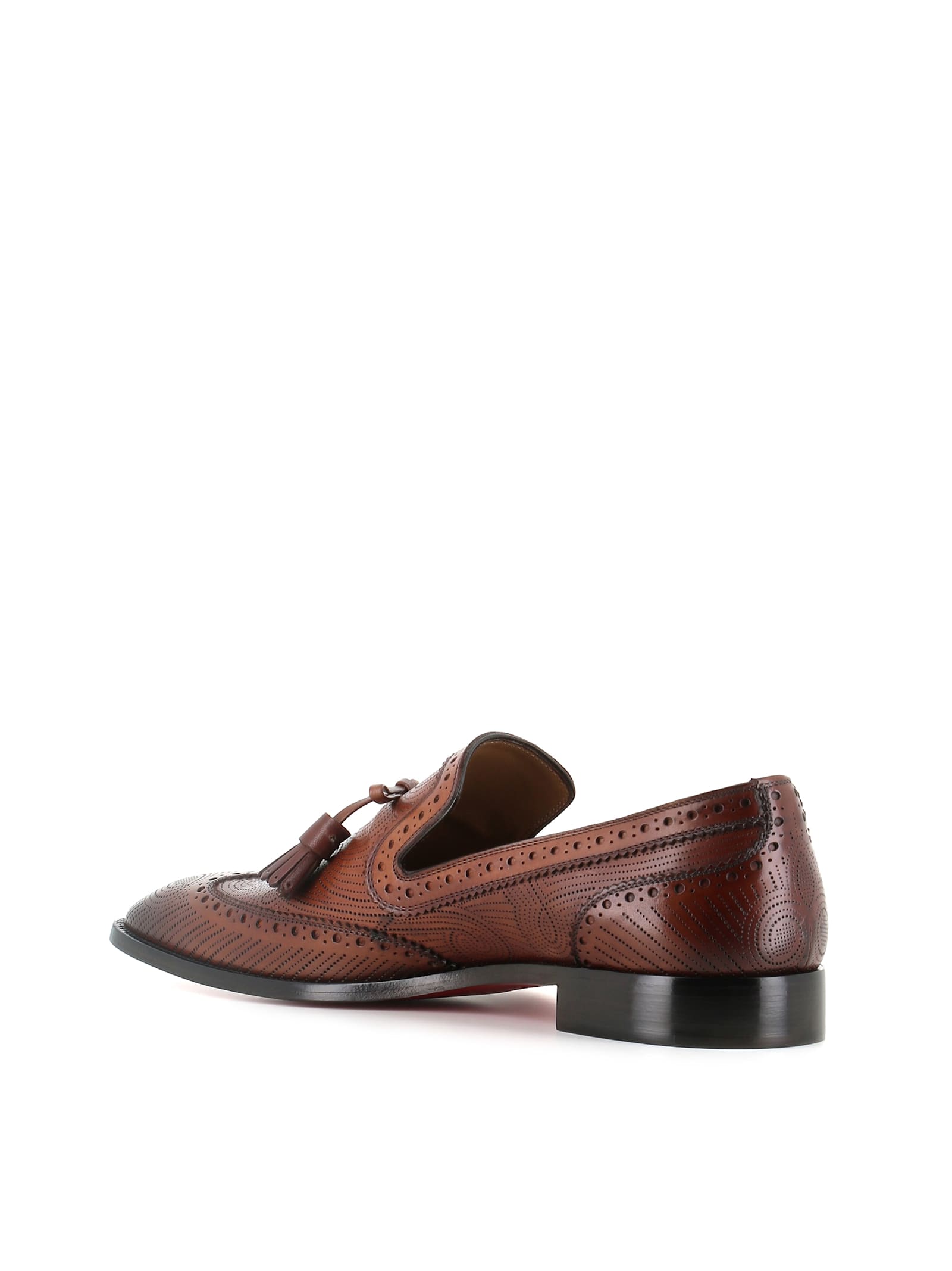 Christian Louboutin Slipper Grave Moc Flat In Brown