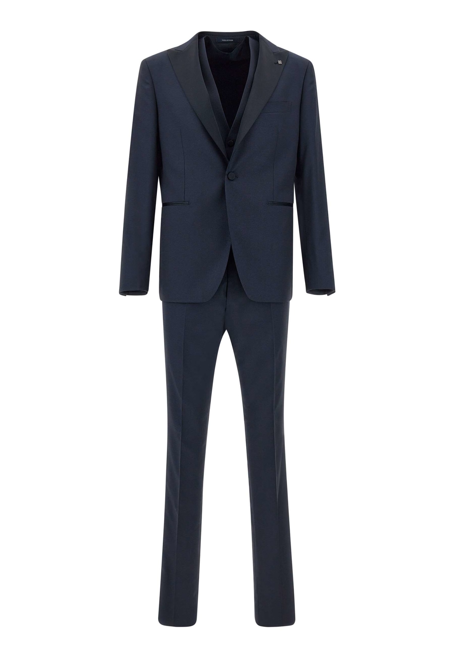 Shop Tagliatore Three-piece Suit In Blue