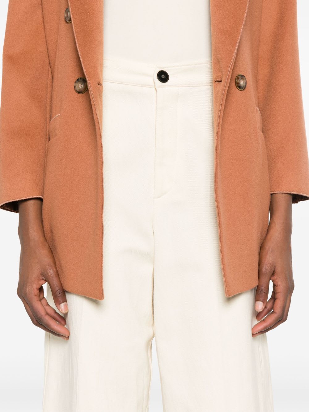 Forte Forte Women Cotton High-waisted Trousers In Sand