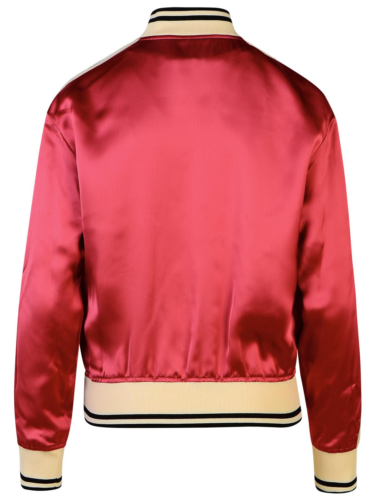 Shop Palm Angels Viscose Bomber Jacket In 2703