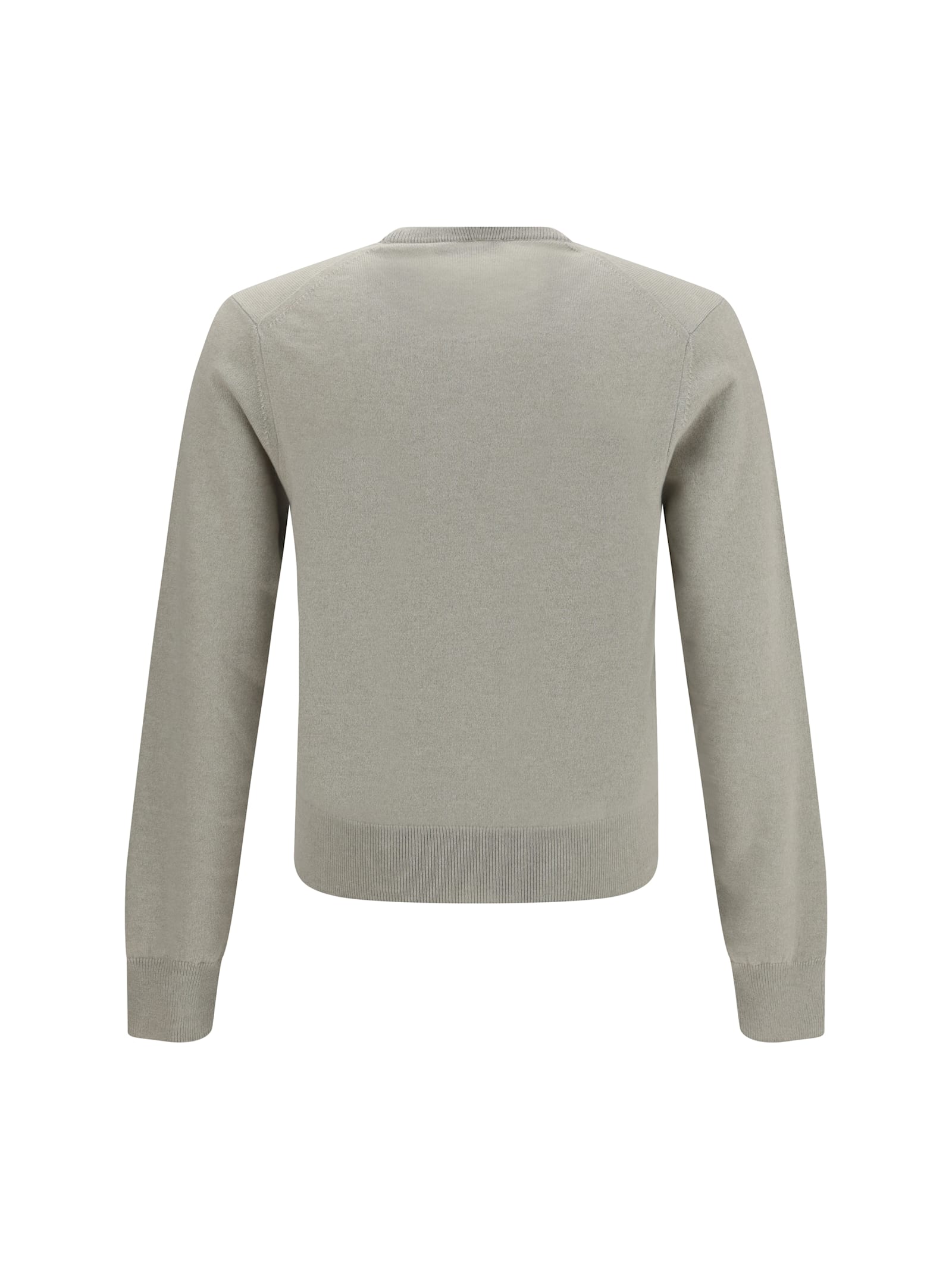 Cruciani Crew-neck Fine-knit Sweater In Gray