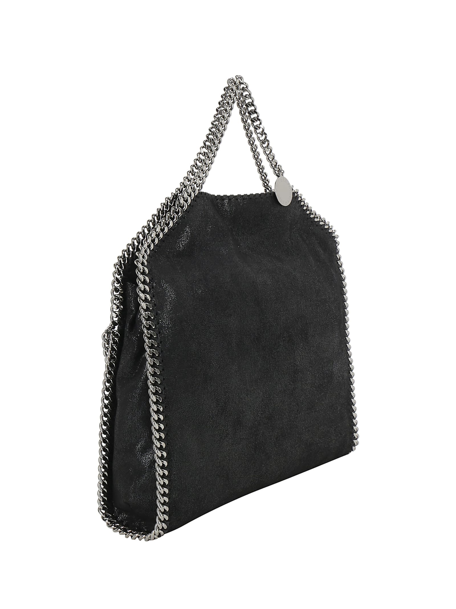 Shop Stella Mccartney Falabella Fold Over Tote Handbag In Black
