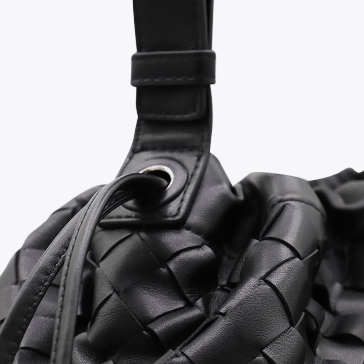 Bottega Veneta Men Bucket Intrecciato Biblioteca Leather Shoulder Bag In Multi