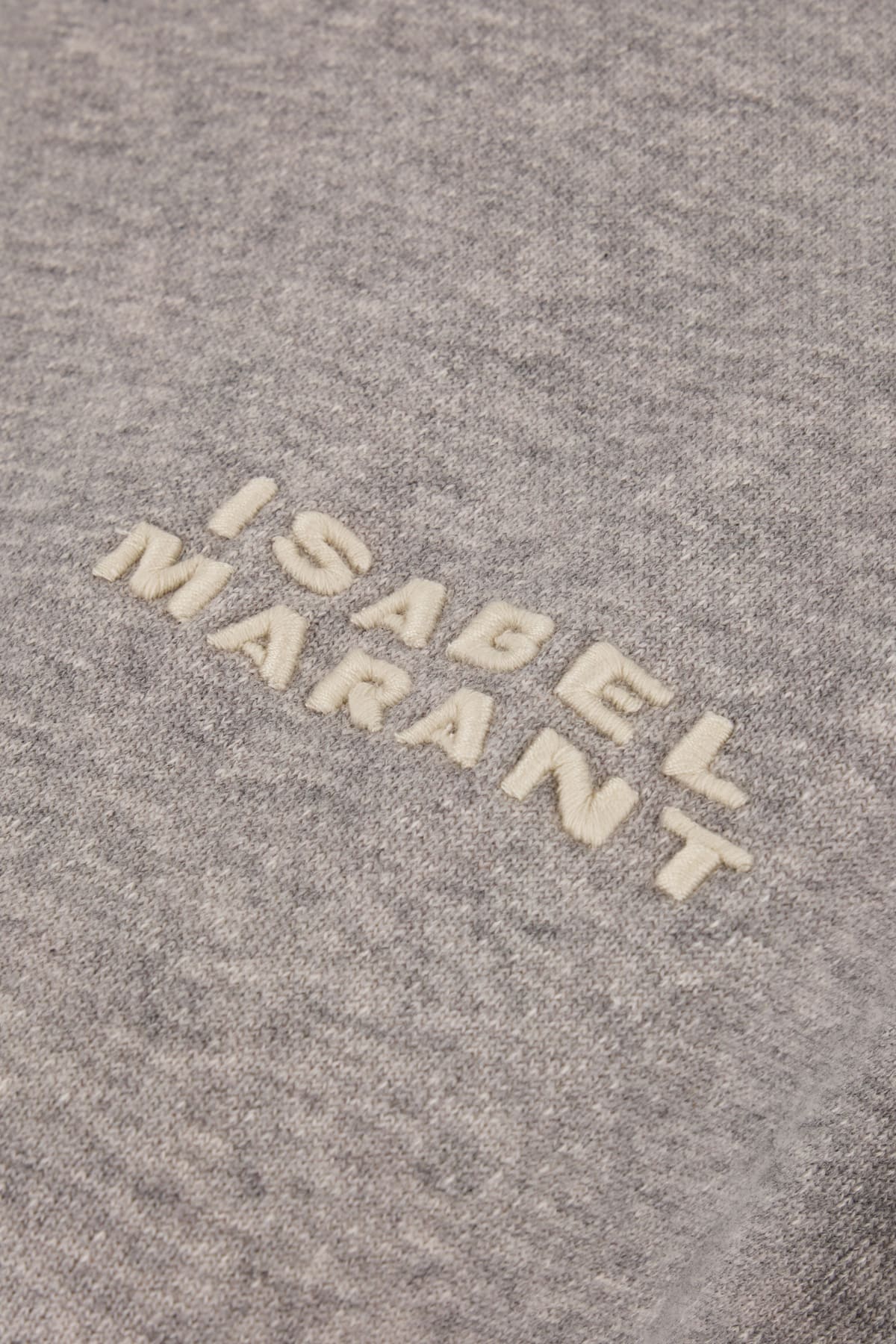 Shop Isabel Marant Melange Grey Cotton Blend Oversize Sweatshirt In 02gy