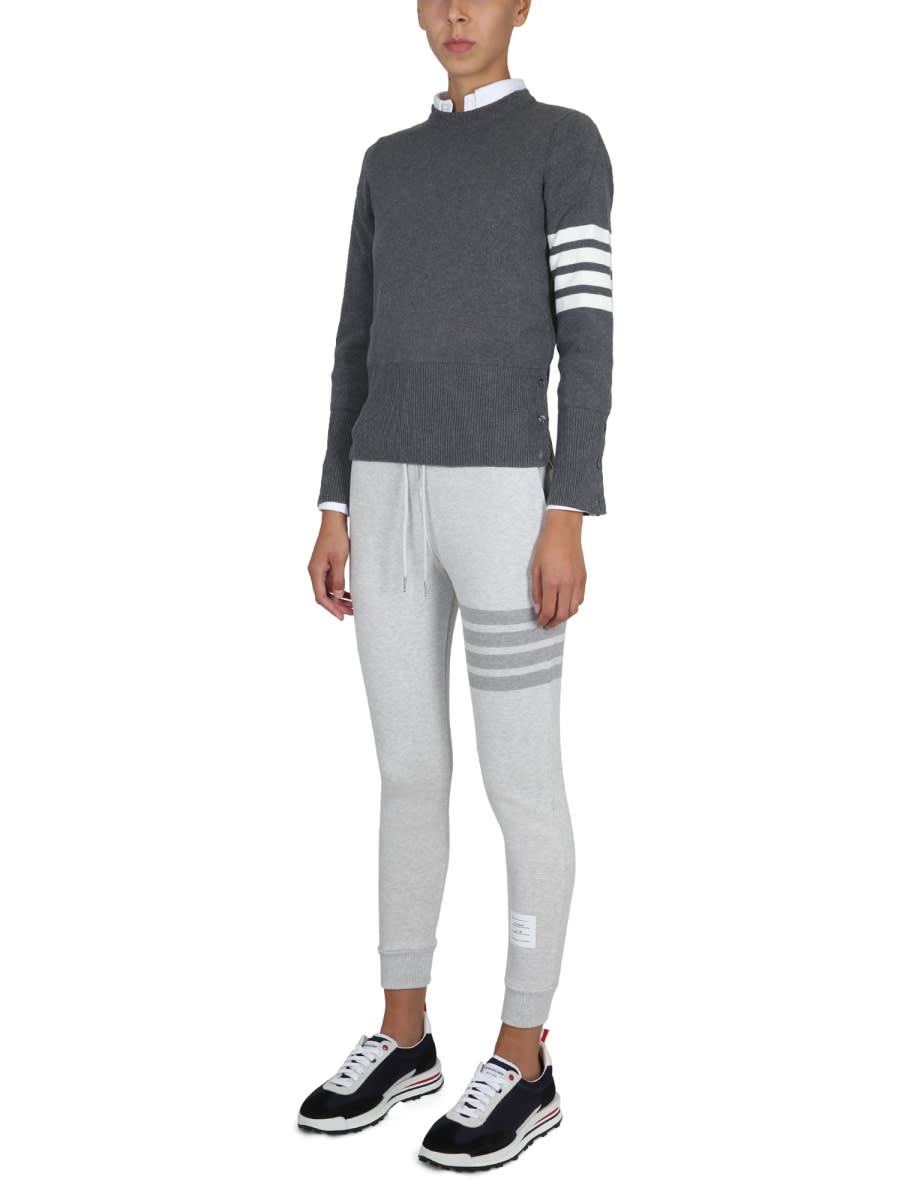 Thom Browne Crewneck Sweatshirt In Gray