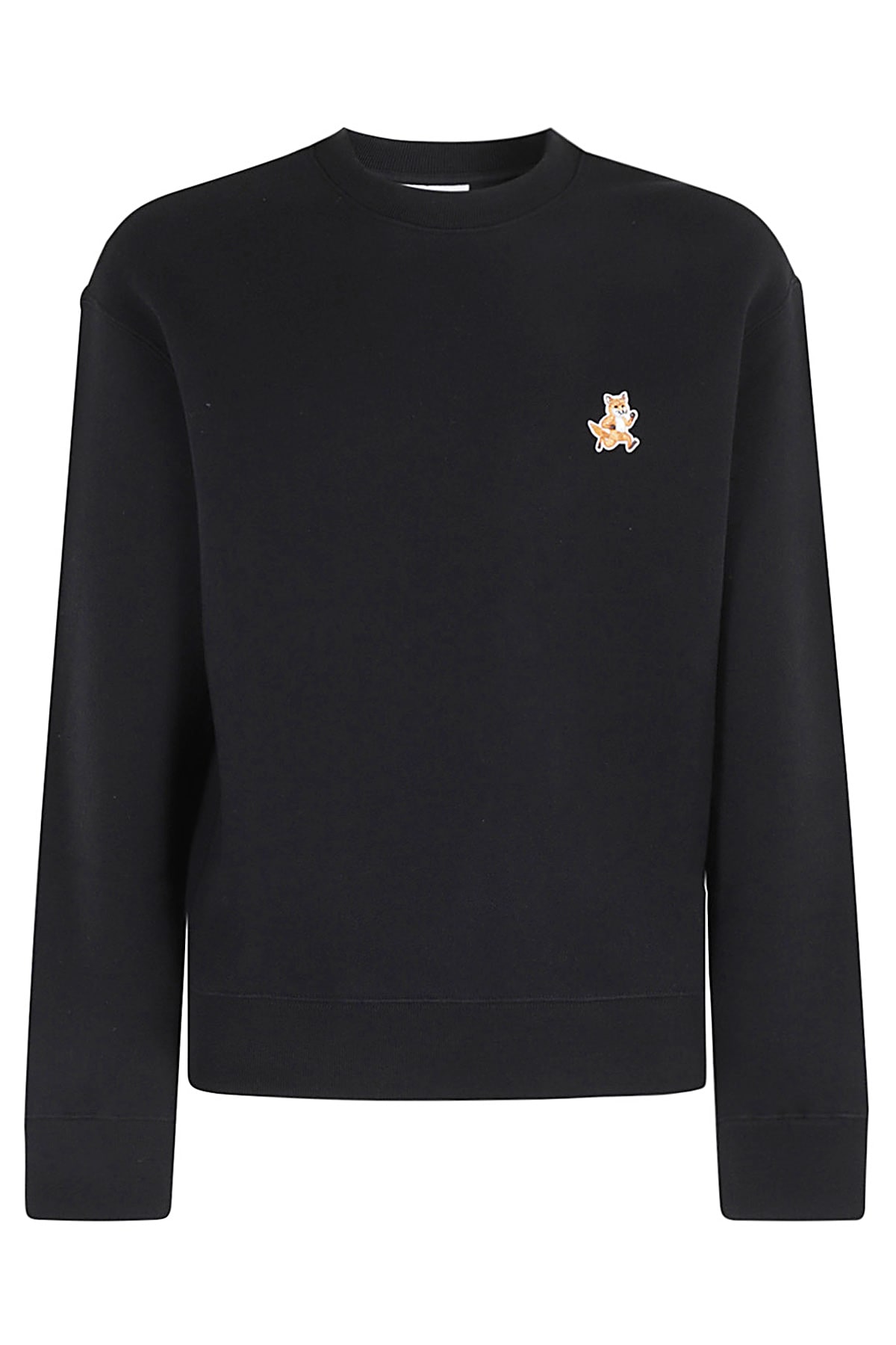 Shop Maison Kitsuné Speedy Fox Patch Comfort Sweatshirt In Black