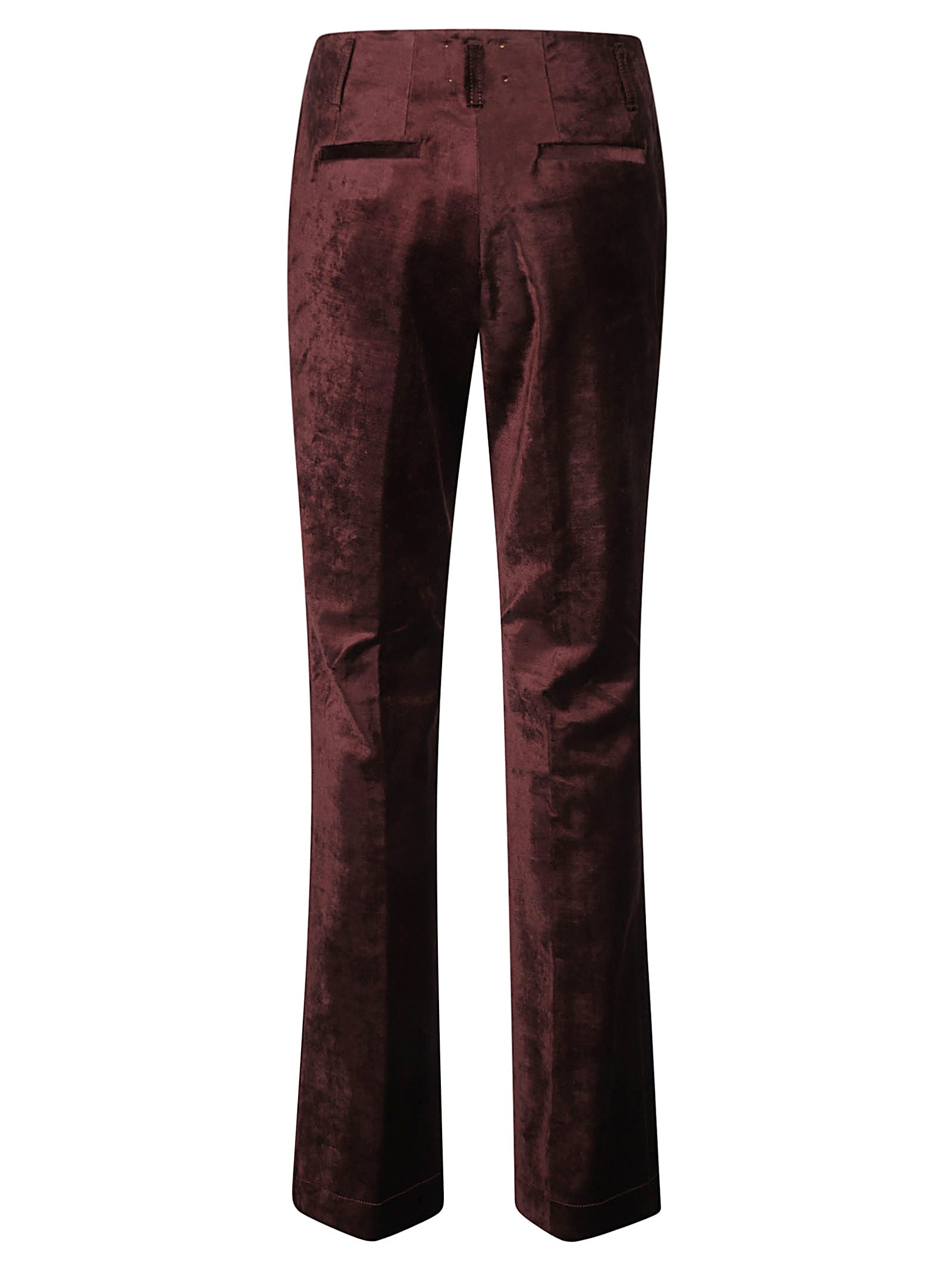 Shop Forte Forte Concealed Trousers In Bordeaux