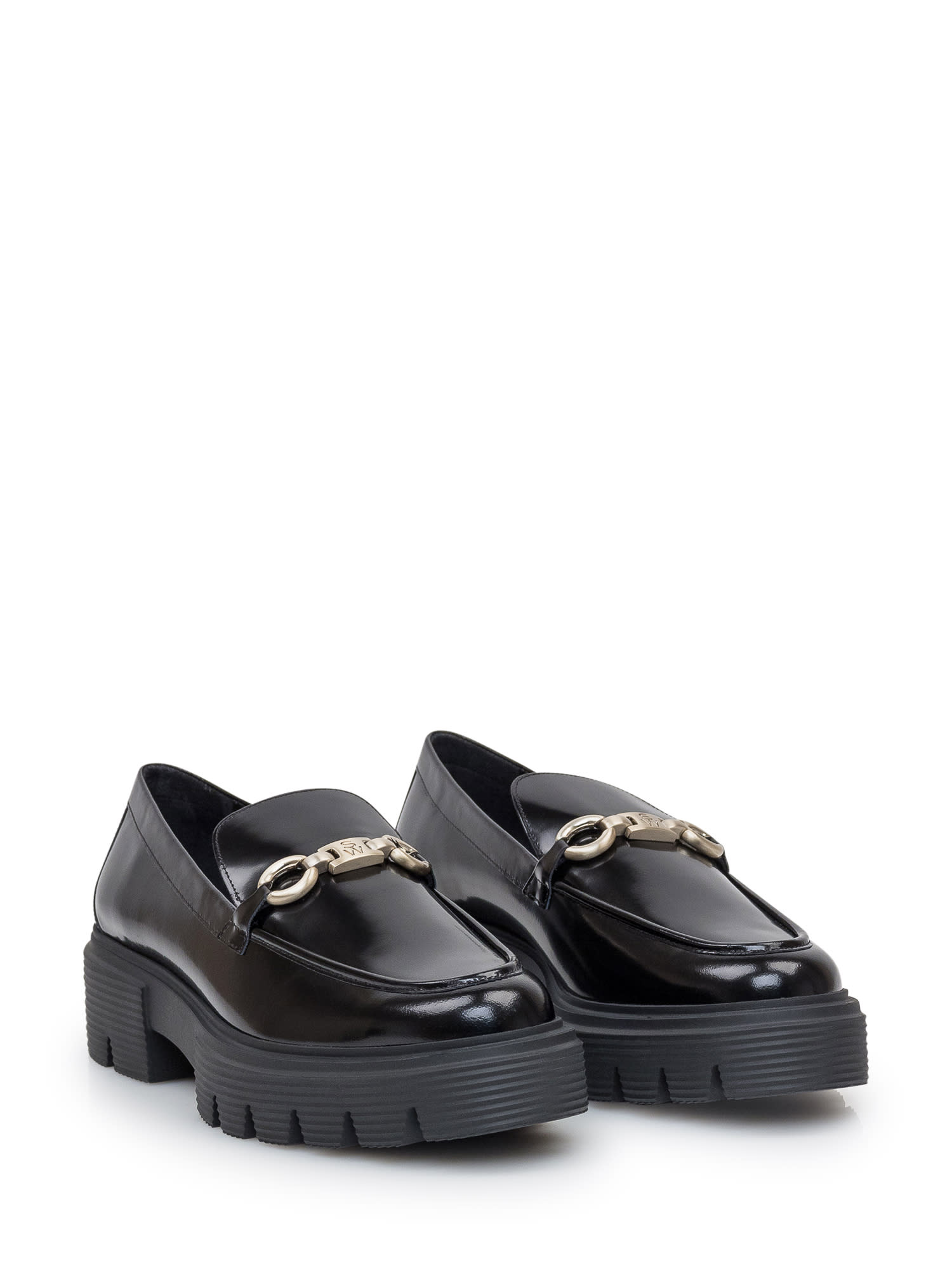 Shop Stuart Weitzman Nolita Sw Signature Loafer In Black