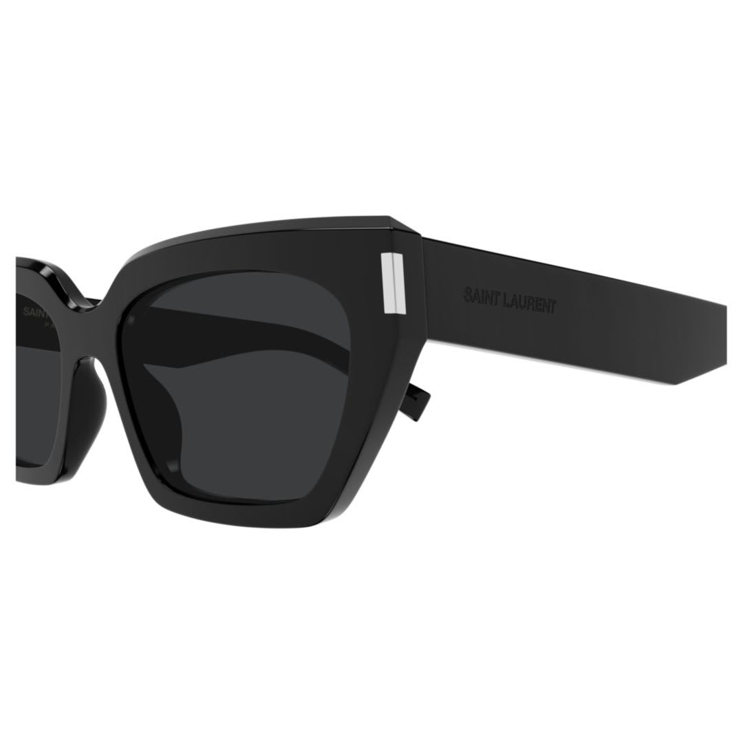 Saint Laurent Sl 826 Page Linea Corner Angle 001 Black Sunglasses In Black