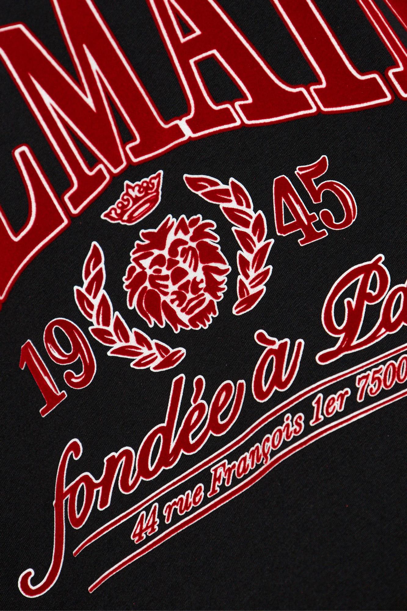 Balmain T-shirt With A Logo And Velvet Finish In Transparent