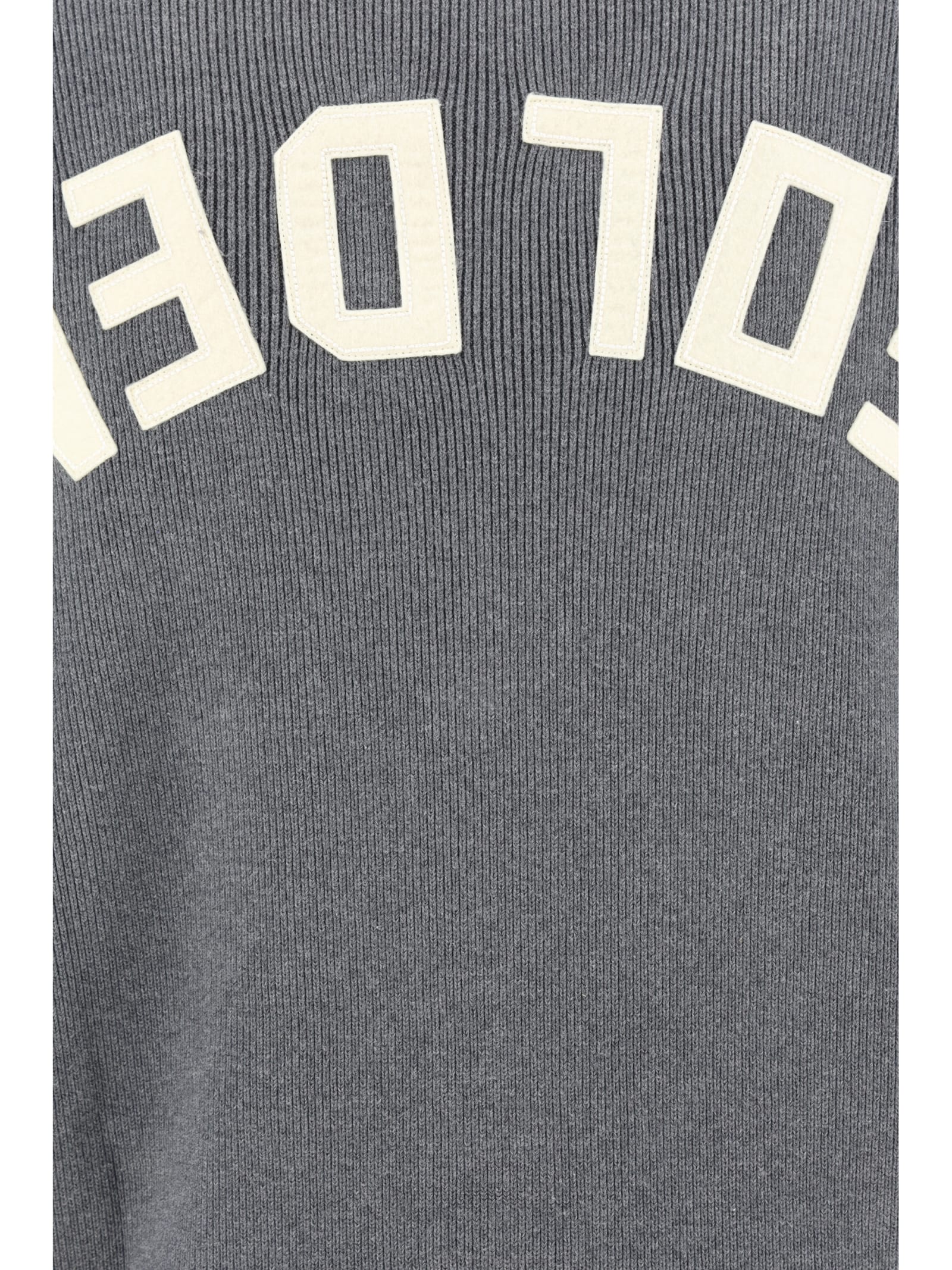 Shop Golden Goose Cardigan In Dark Grey Melange