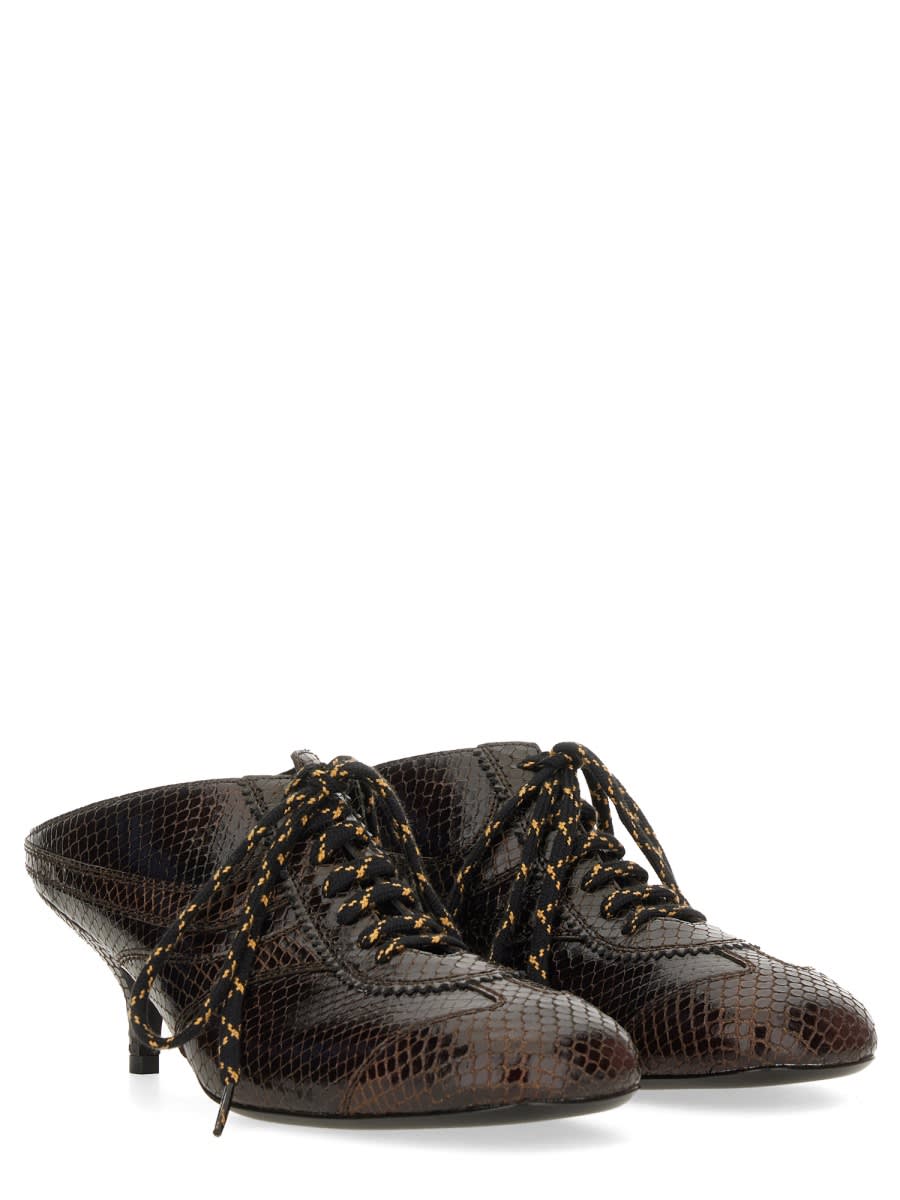 Dries Van Noten Leather Slip-on Mules In Brown