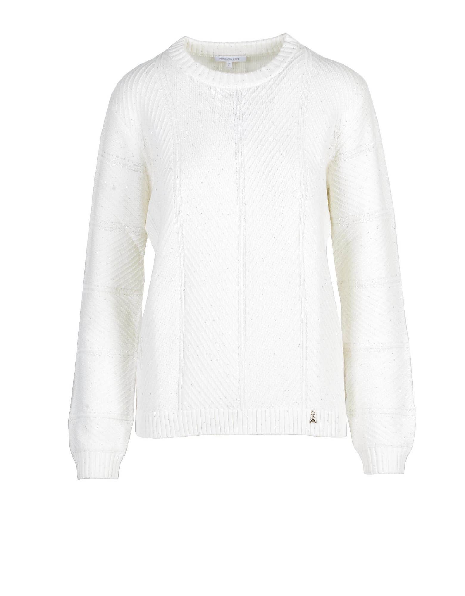 Patrizia Pepe Womens White Sweater