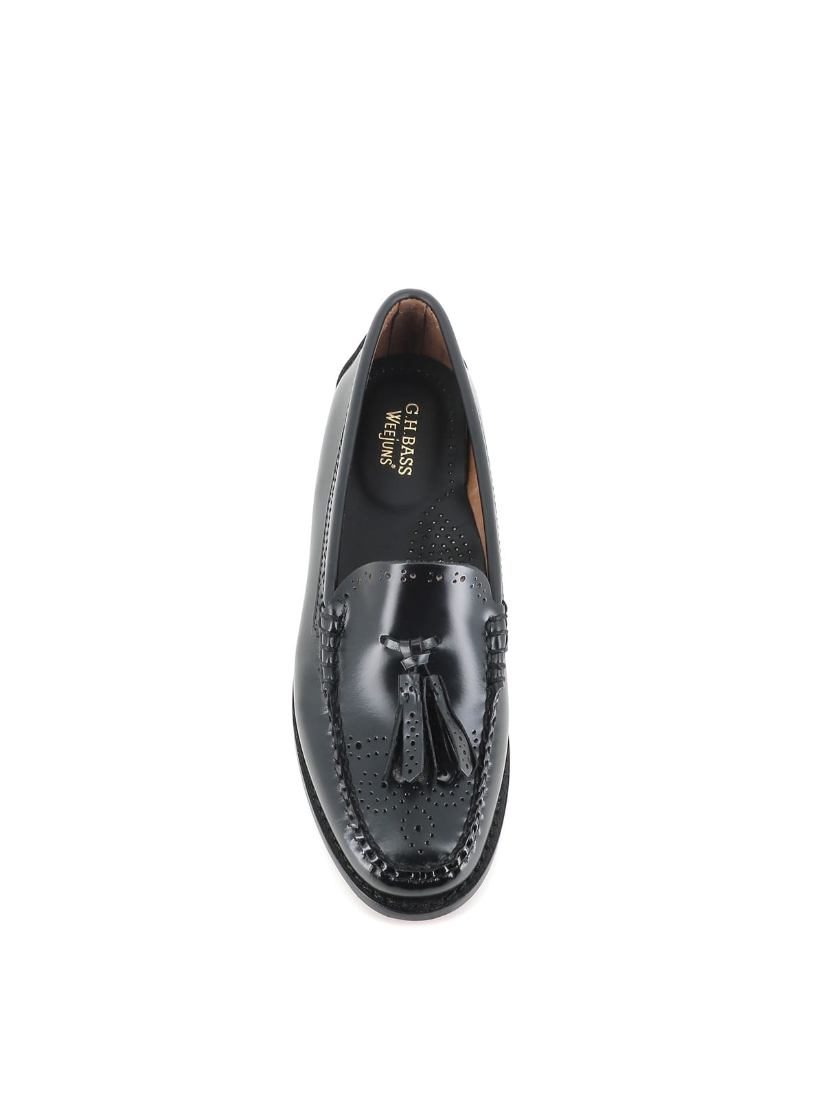 Shop G.h.bass &amp; Co. Estrelle Brogue Tassels Loafers In Black