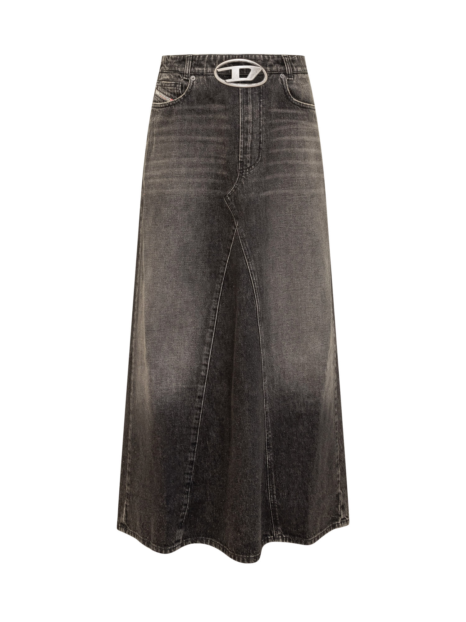 Shop Diesel De-pago-s3 Skirt In Black