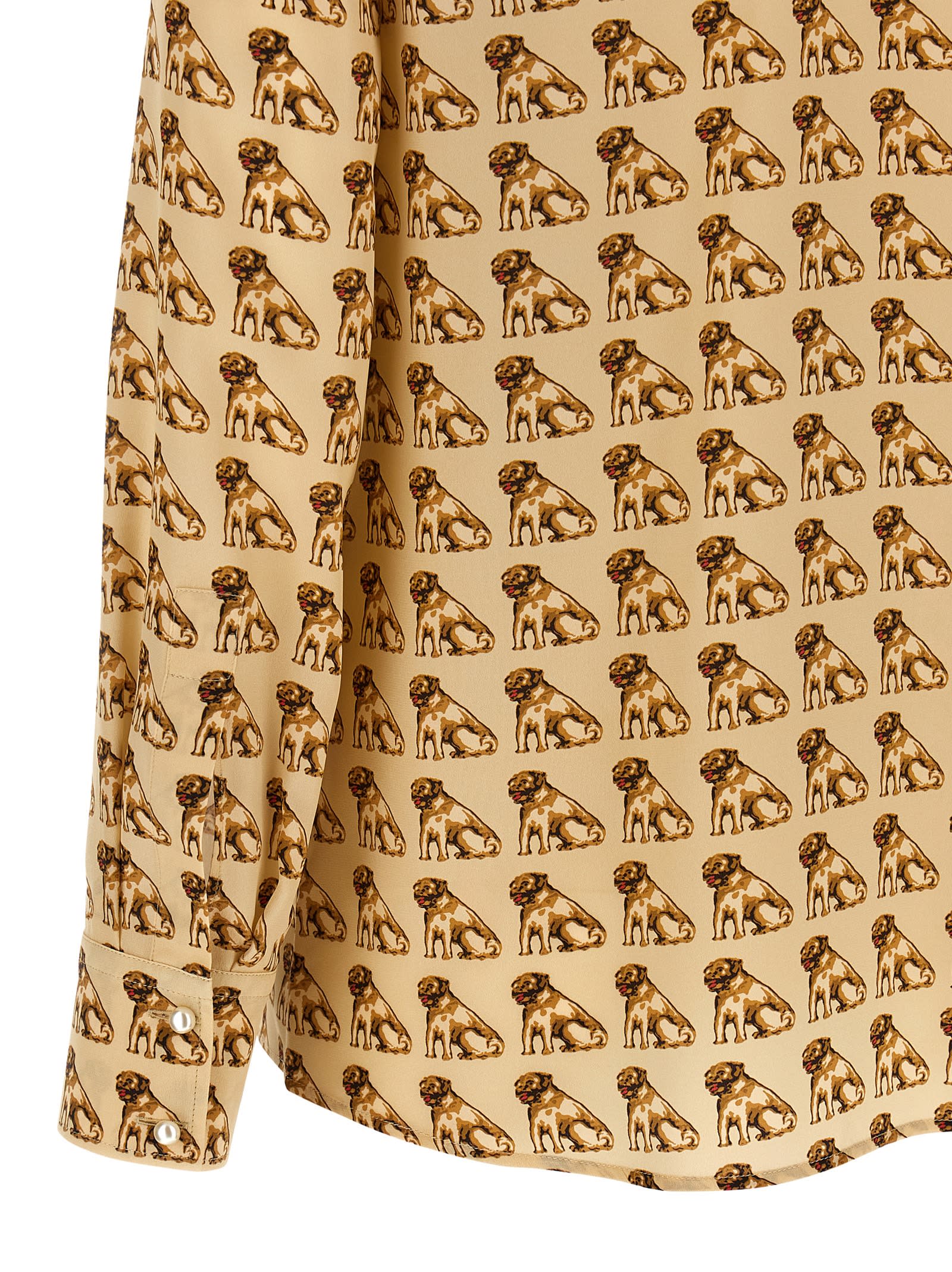 Valentino Garavani Petit Charles Print Shirt Shirt And Blouse White In Multi