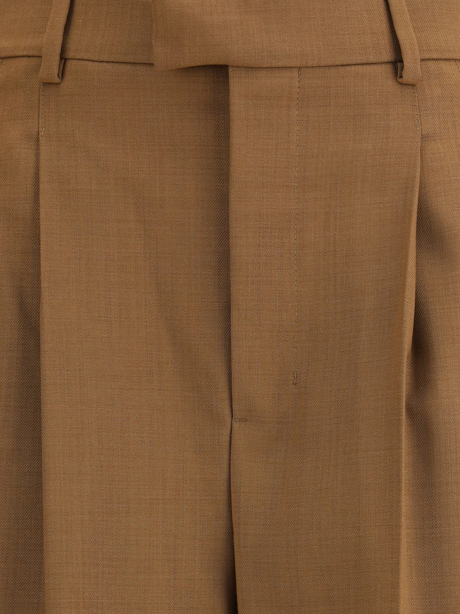 Ami Alexandre Mattiussi Wool Pants In Brown