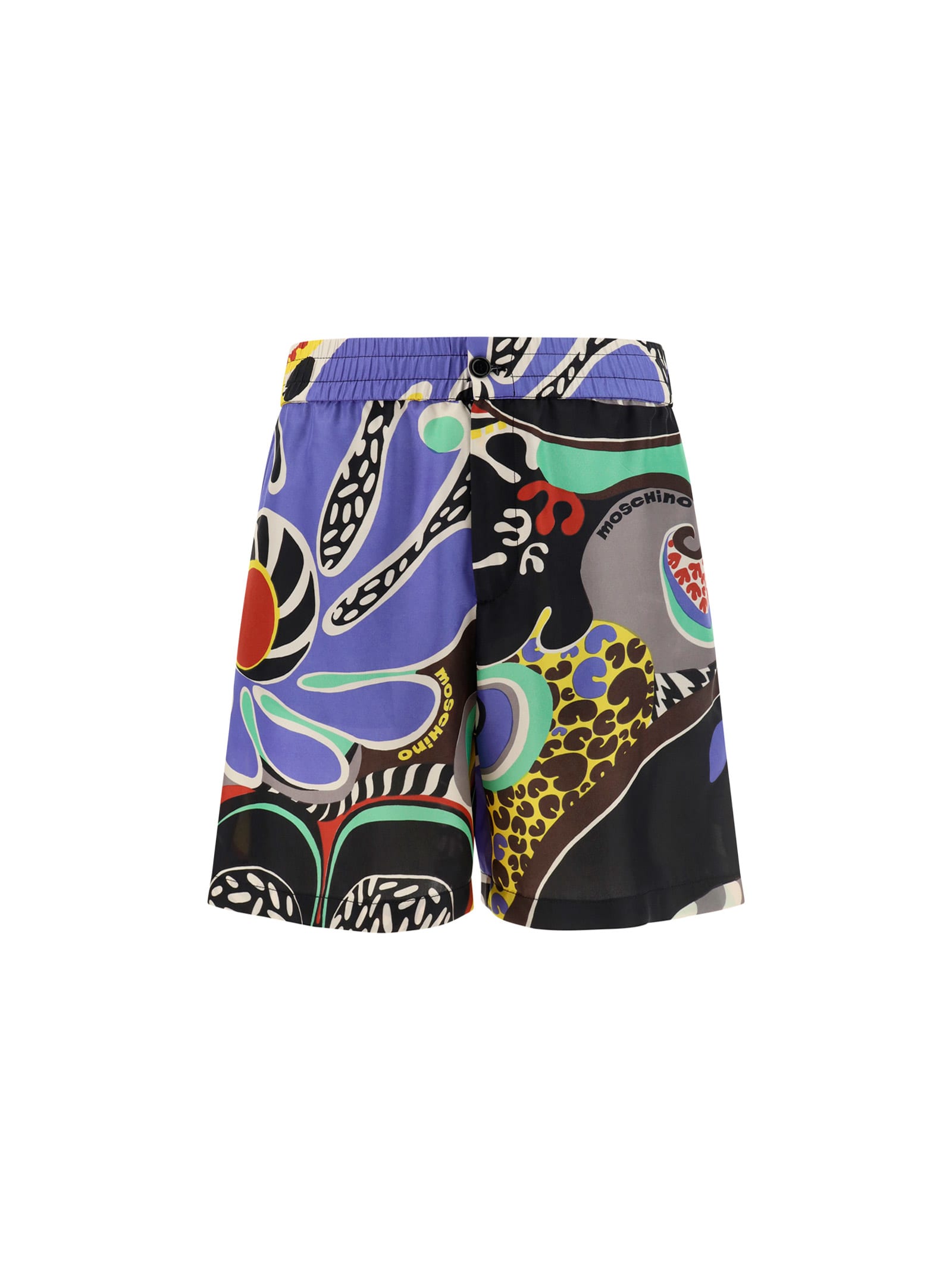 Moschino Printed Swim Shorts In Multi-colour