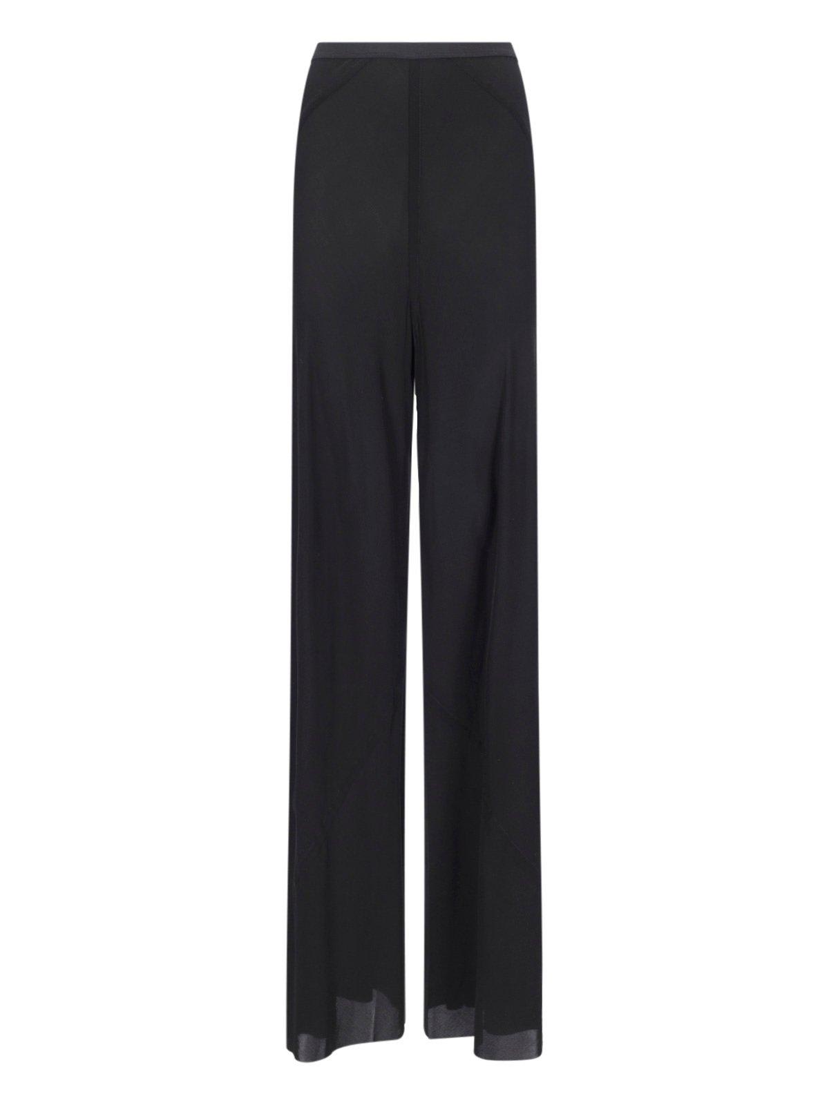 Shop Rick Owens Bias Straight Leg Pants In Black