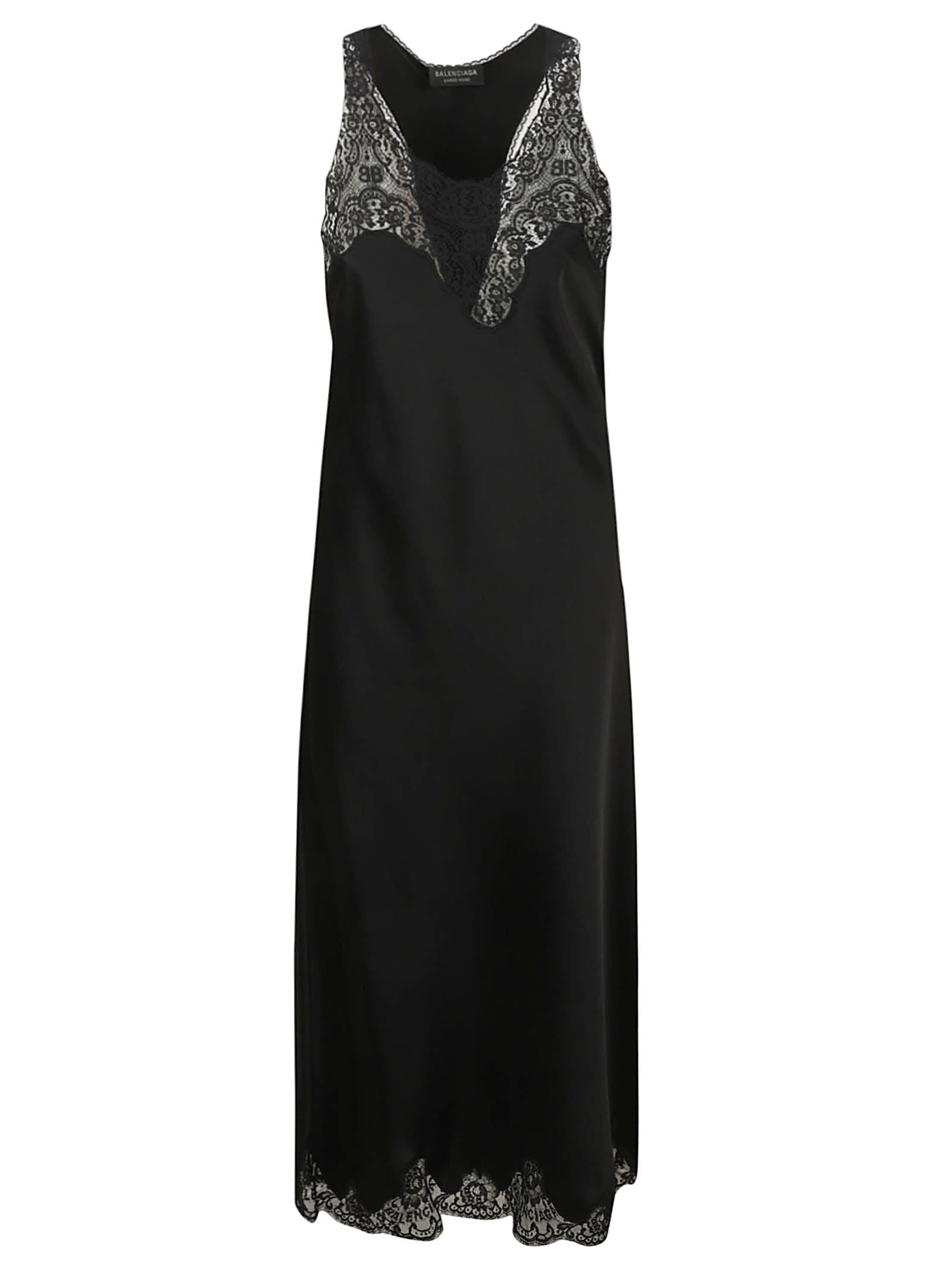 Shop Balenciaga Lingerie Dress In Black
