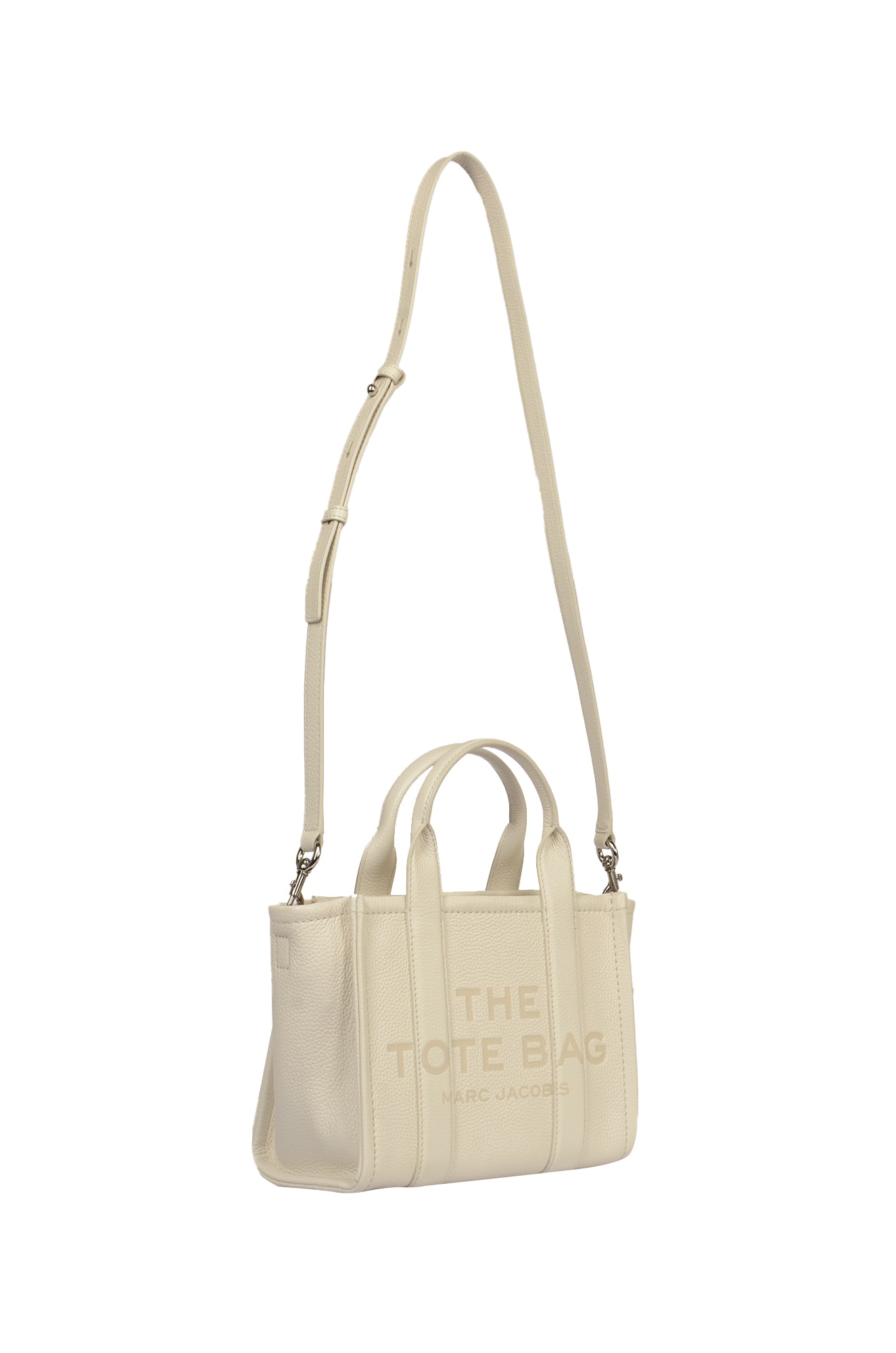 Shop Marc Jacobs The Tote Bag Mini Tote In Cotton/silver