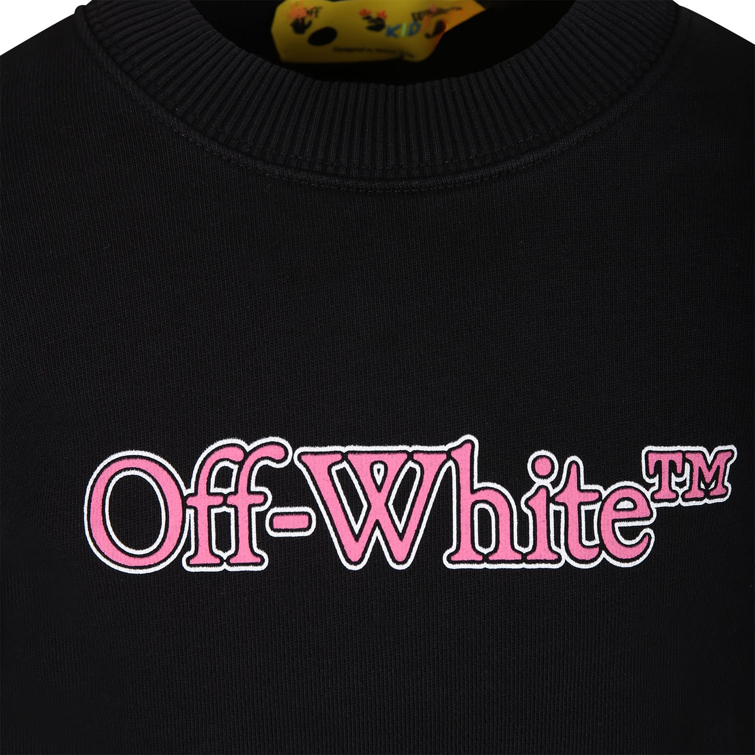 Shop Off-white Black Sweatshirt For Girl With Logo