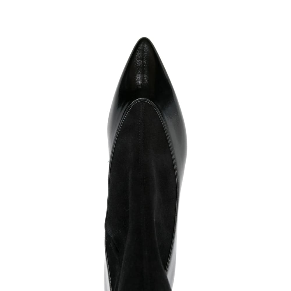 Jacquemus The Tourni Suede And Glossed-leather Ankle Boots In Black