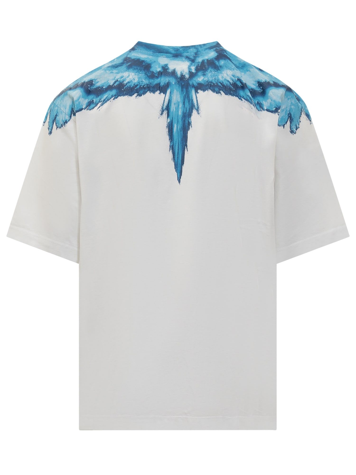 Shop Marcelo Burlon County Of Milan Colordust Wings T-shirt In White Blue