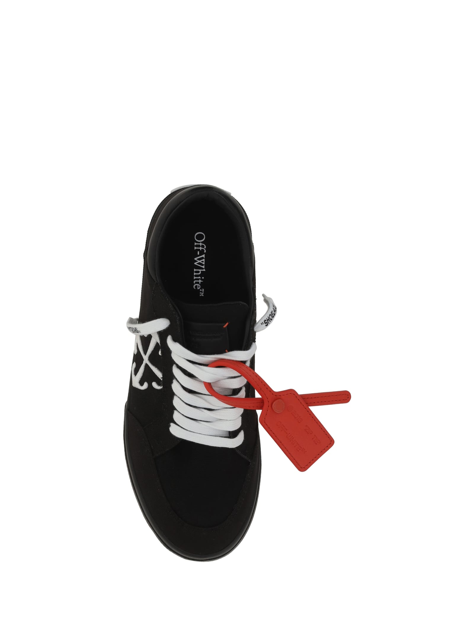 Shop Off-white Low Vulcanized Sneakers In Black/white