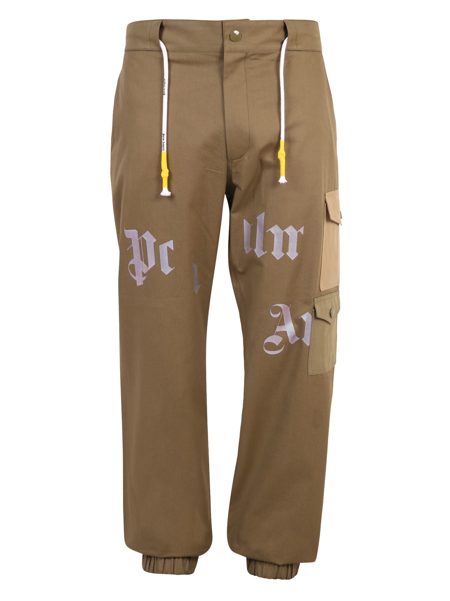 Palm Angels Cargo Trousers In Beige