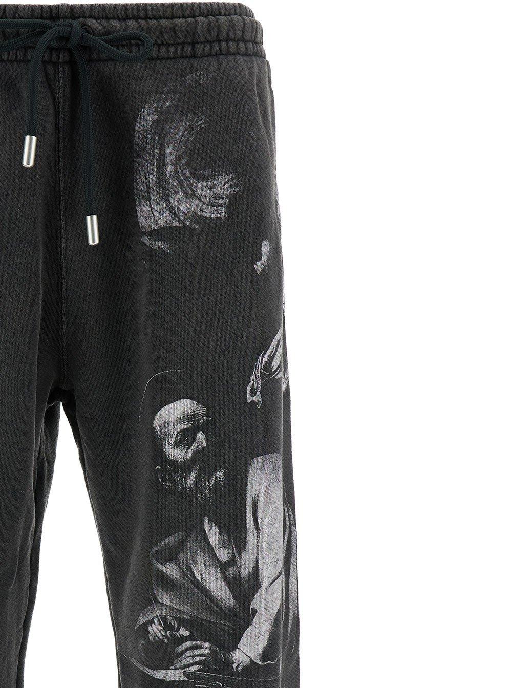Shop Off-white Off White S Matthew Straight Joggers In Black