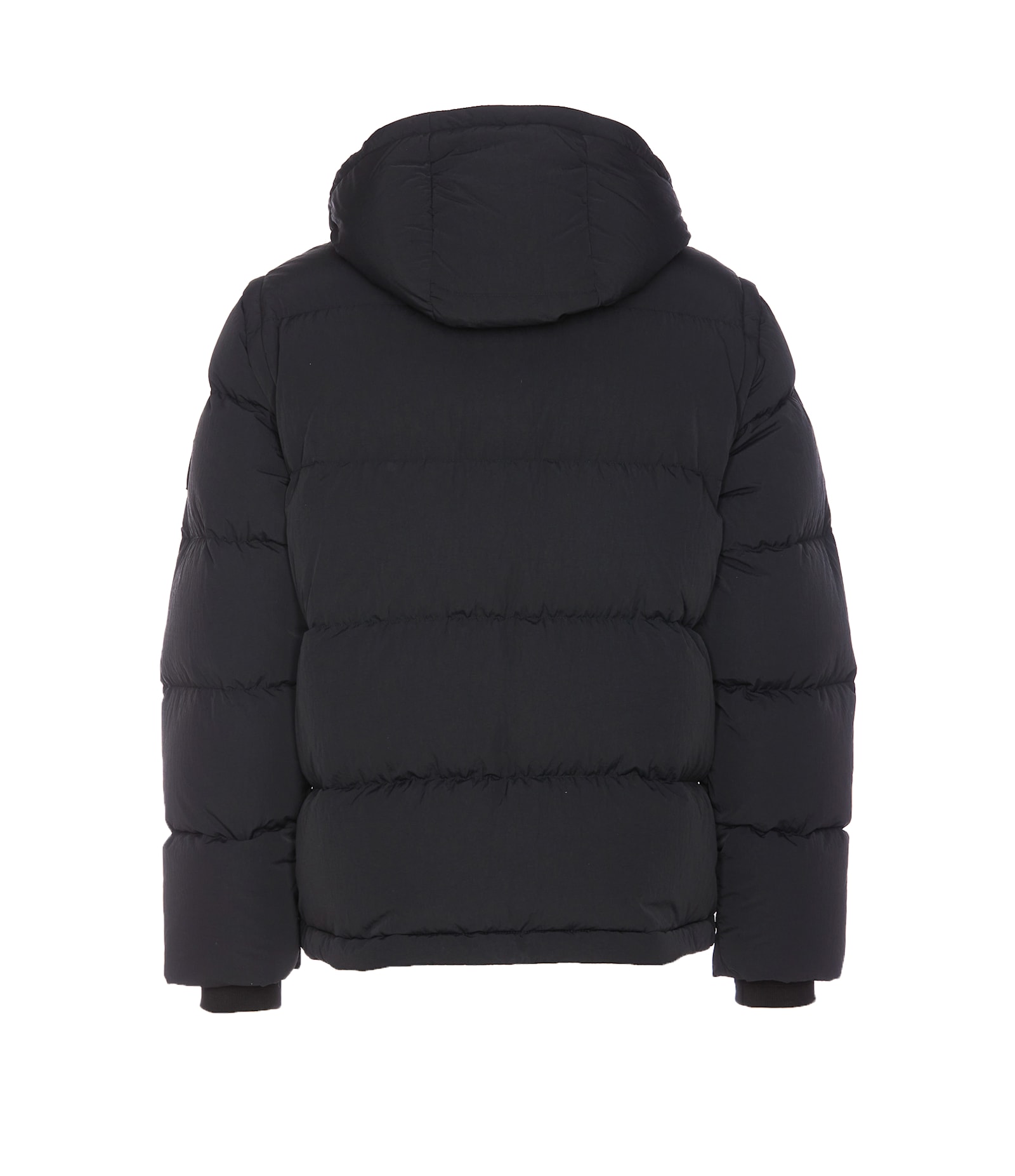 Shop Burberry Detachable Sleeve Nylon Puffer Jacket In Black