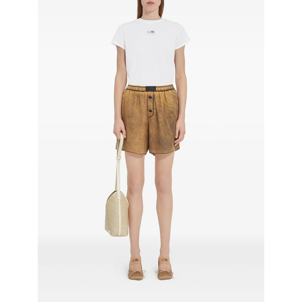 Mm6 Maison Margiela Numeric Cotton T-shirt In White