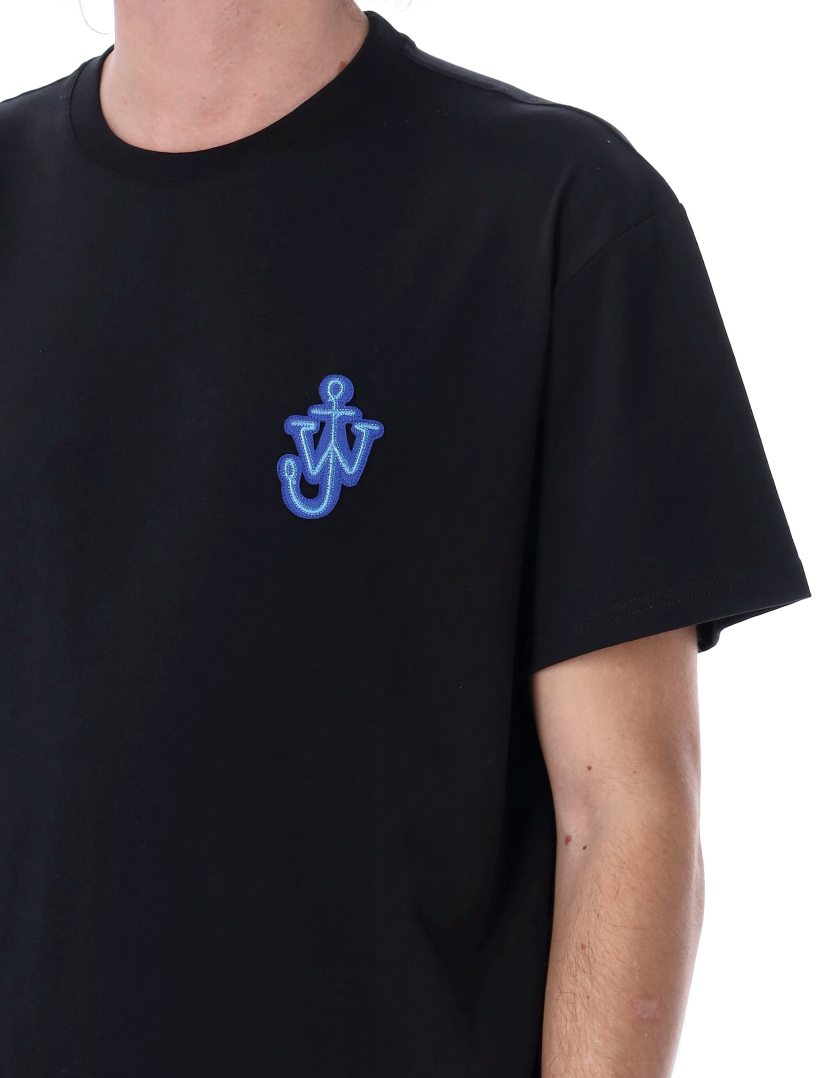 Shop Jw Anderson Anchor Patch T-shirt In Black
