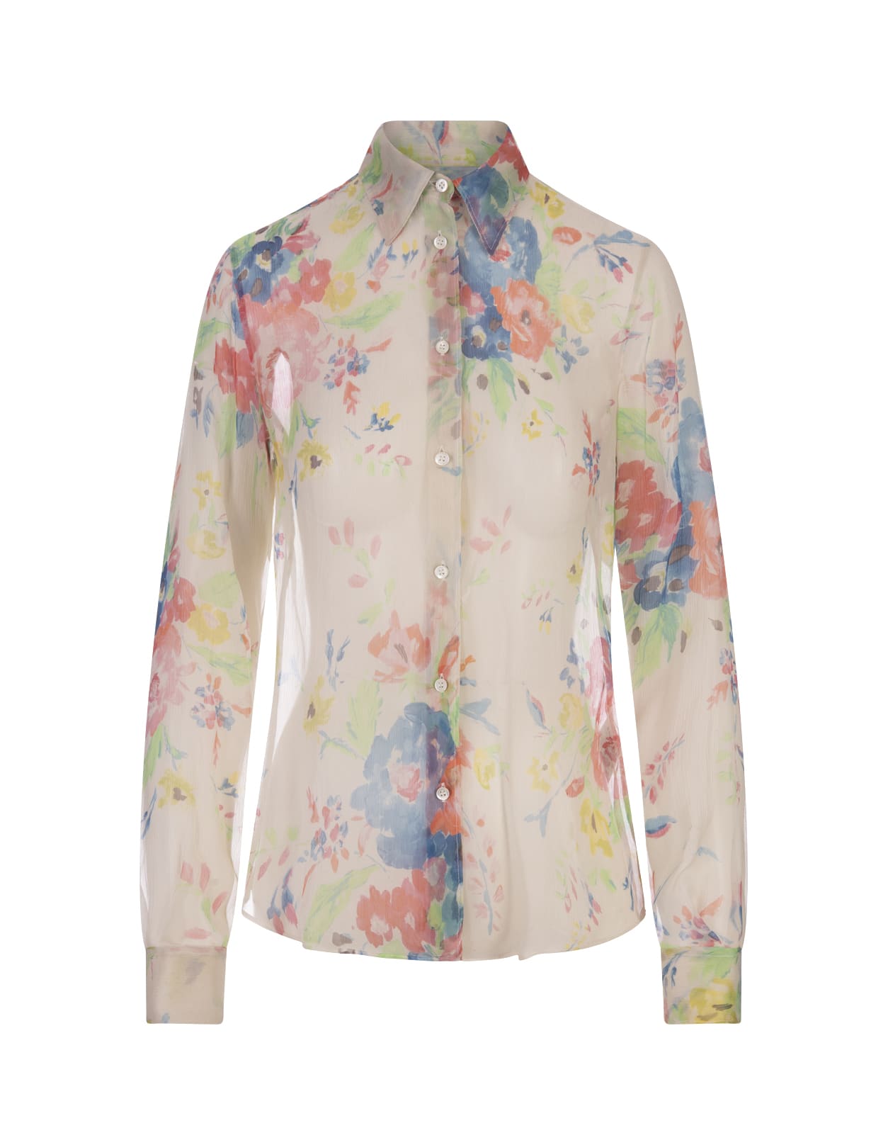 Flower Silk Shirt