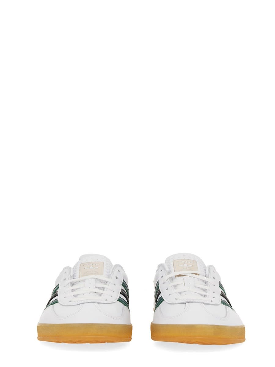 Shop Adidas Originals Gazelle Indoor Shoe In Ftwwht/cgreen/cblack
