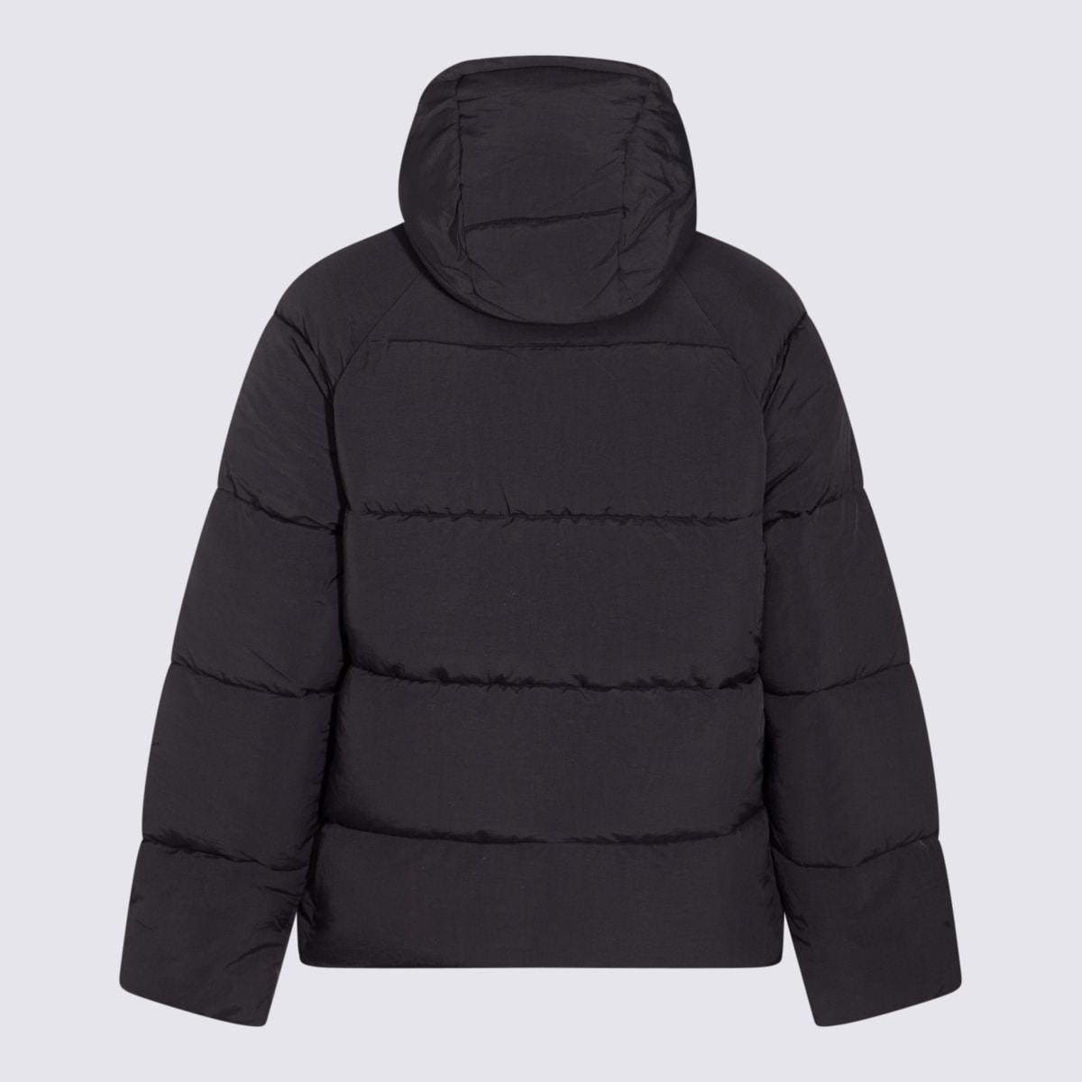 Shop Daily Paper Black Nylon Down Jacket