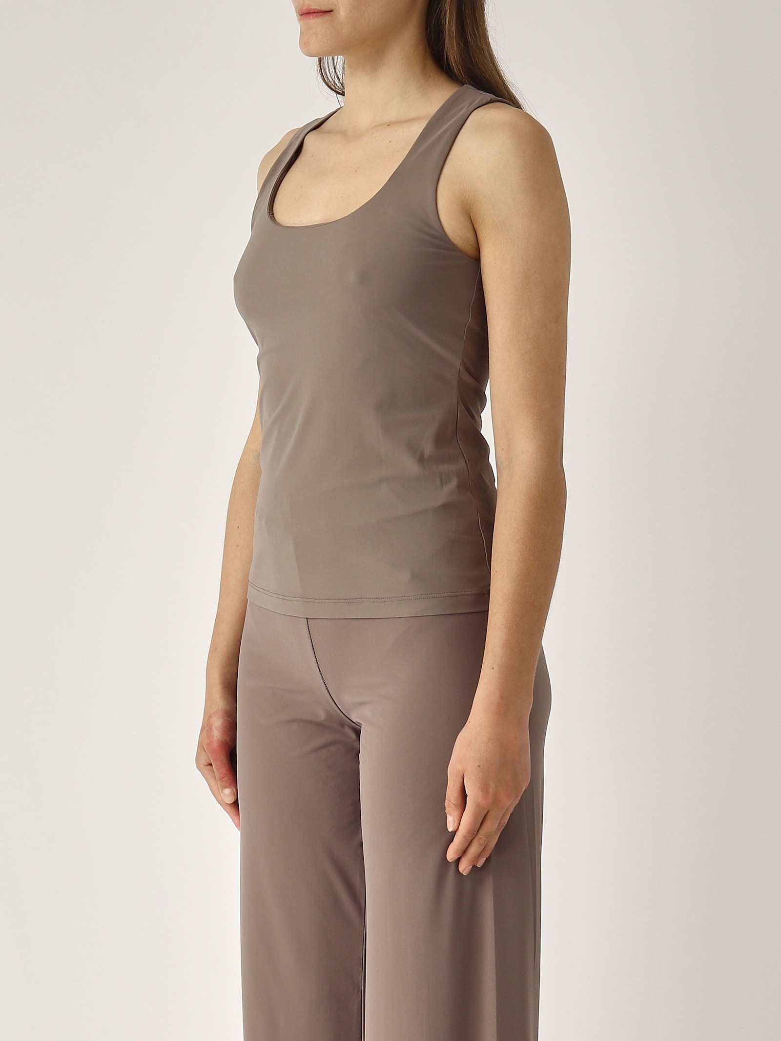 Maliparmi Top Soft Jersey Top-wear In Gray