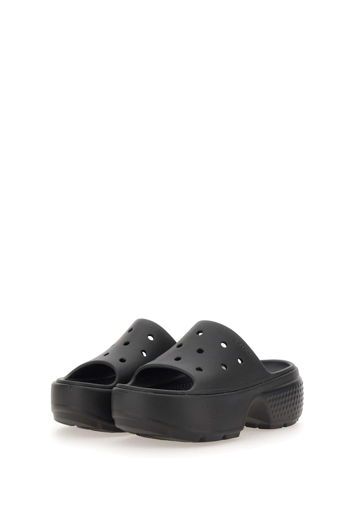 Shop Crocs Stomp Slide Sandals In Black