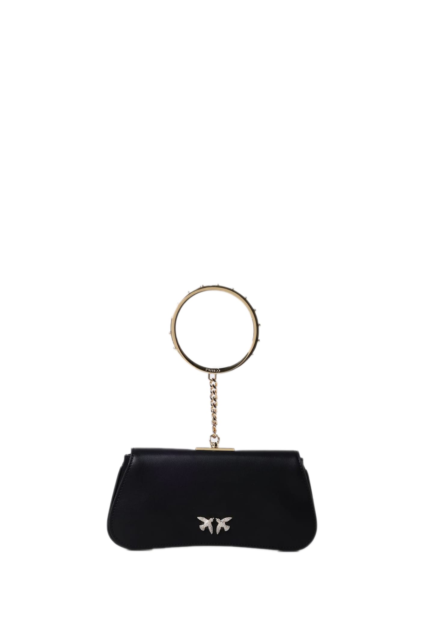 Shop Pinko Marpesia Shoulder Bag In Black