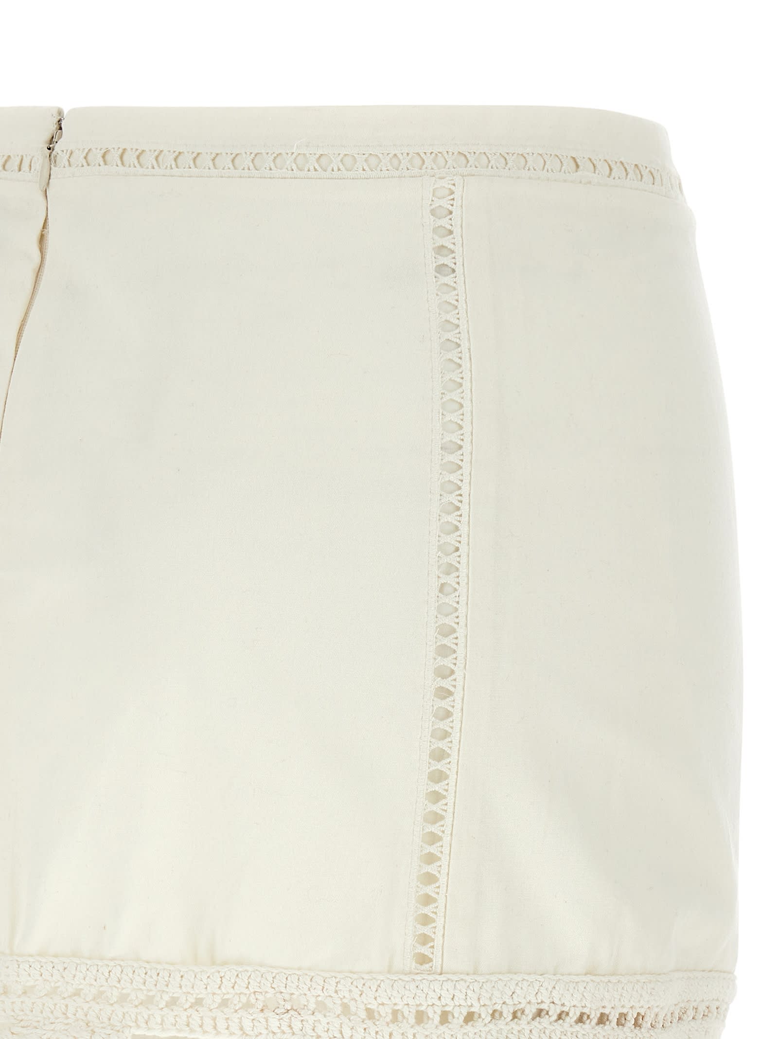 Isabel Marant Sandra Cotton Mini Skirt In White