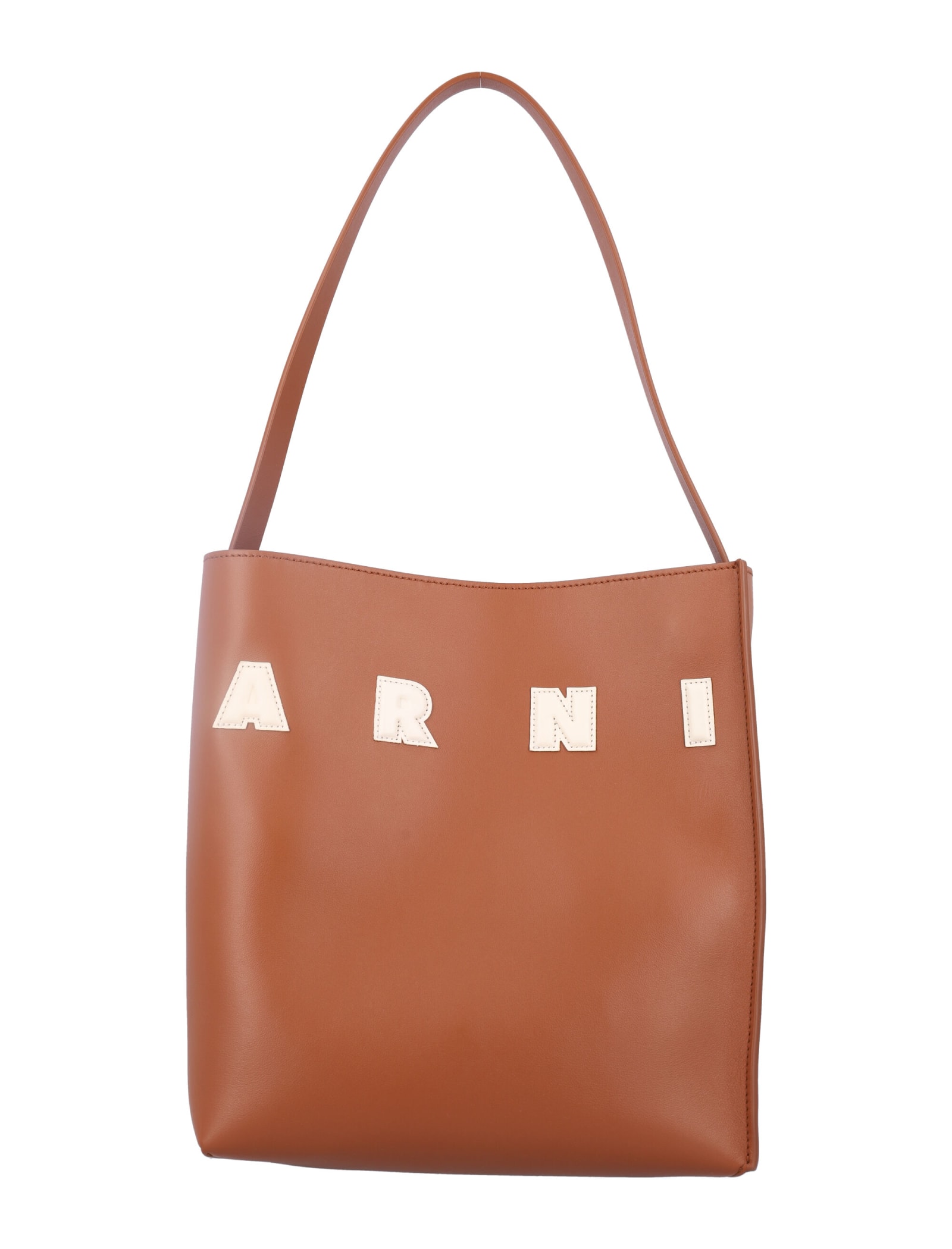 Shop Marni Museum Hobo Small Bag In Brown