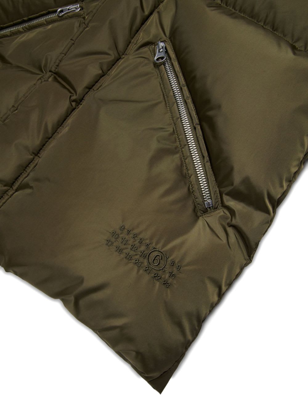 Mm6 Maison Margiela Kids Numeric Graphic Vest In Green