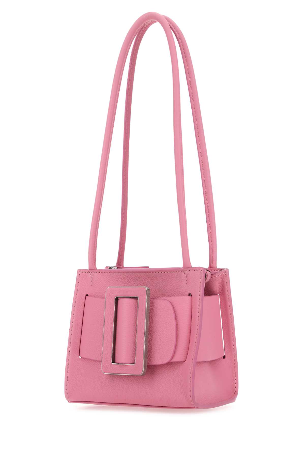 Boyy Pink Leather Bobby 18 Soft Shoulder Bag In Bubgum