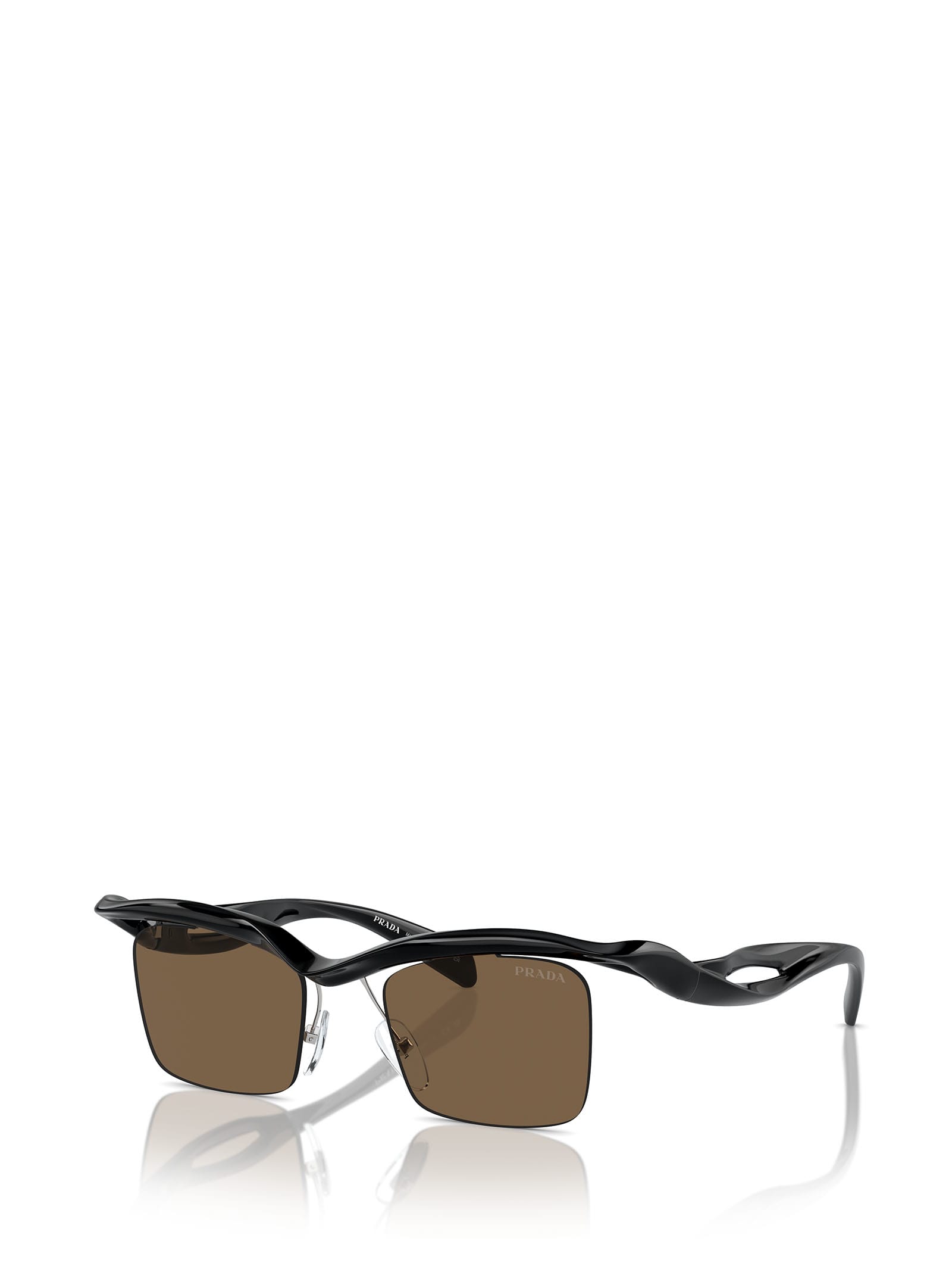 Shop Prada Pr A15s Black Sunglasses