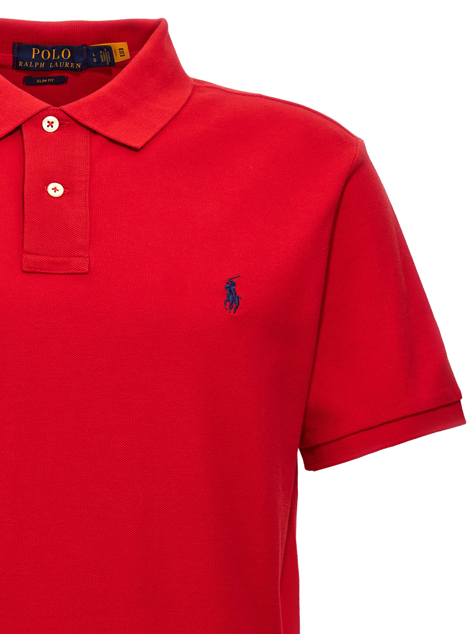 Shop Polo Ralph Lauren Logo Polo Polo Shirt In Rl2000 Red